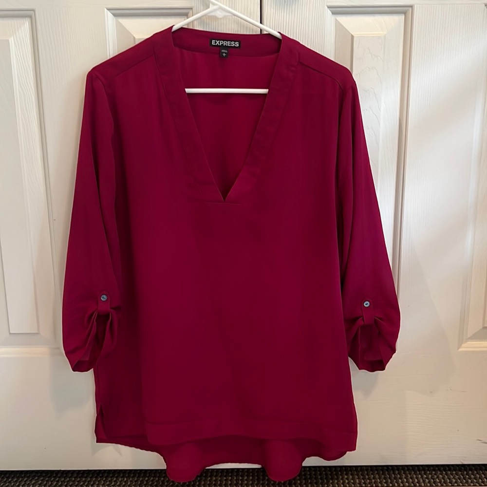 COPY - CLOSING CLOSET. Express dark pink blouse size L